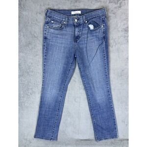 Levis Jeans Womens 8 Blue Medium Wash 505 Straight Leg Mid Rise Stretch
